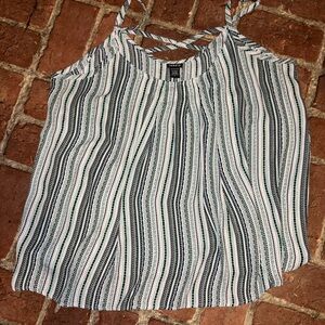 Torrid Striped Camisole with Black and White Pattern